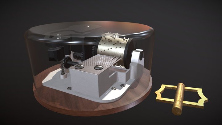 Music Box Mechanism 3D Model