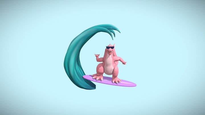 Gnarly Godzilla 3D Model