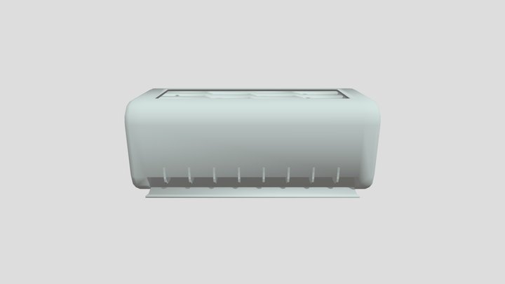 White Air Conditioner - Low Poly 3D Model