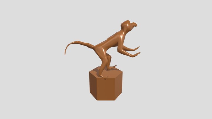Object Probiscus Monkey Web 3D Model