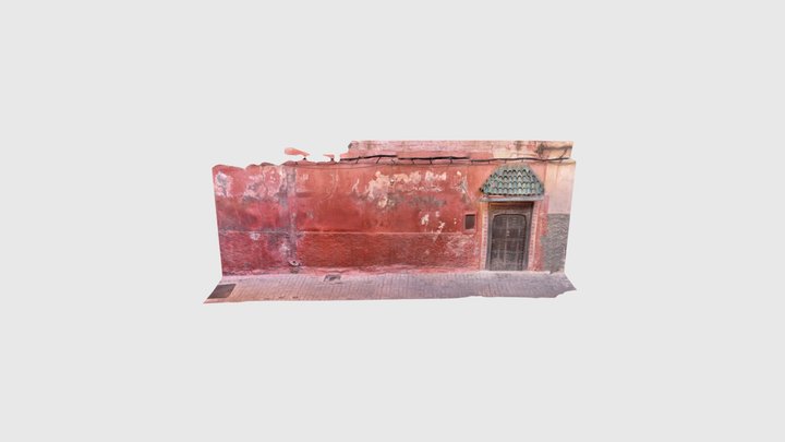 Piece of street in Marrakech with beautiful old 3D Model