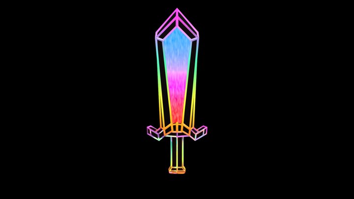 rainbow Sword 3D Model