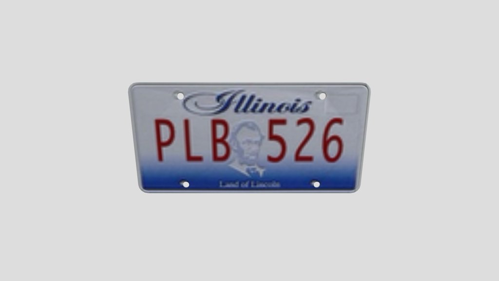 Illinois Licence Plate Pl
