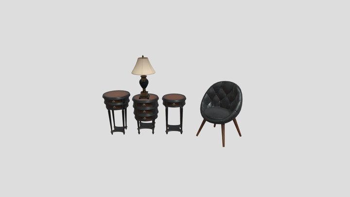 giuong ngu go oc cho 3D Model