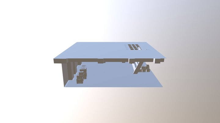 Lower Deck With Boxes 3D Model