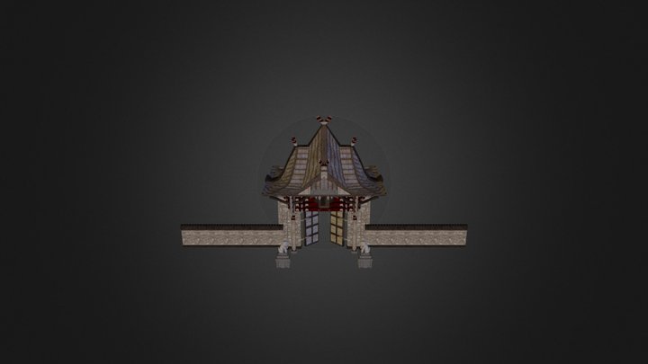 Shrine Gate No light 3D Model