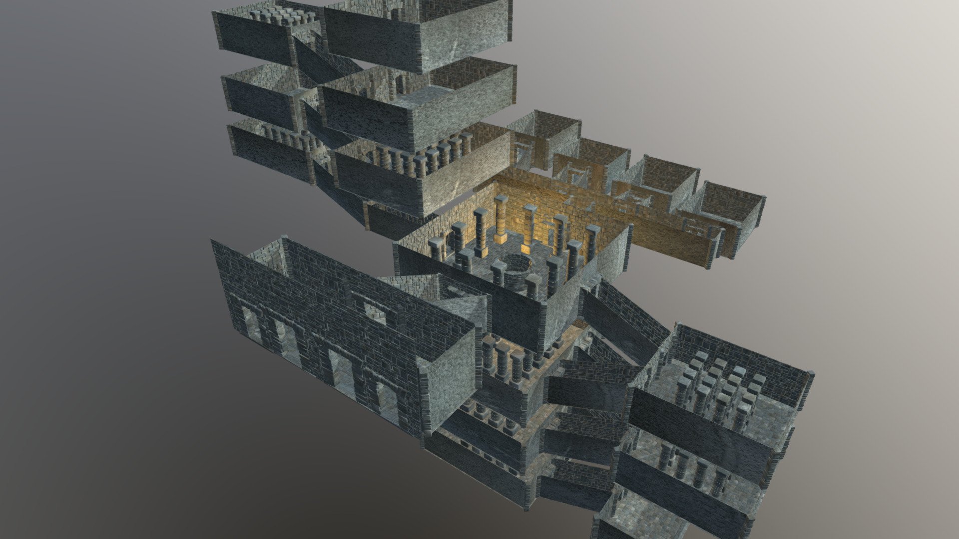 Dungeon (high-Resolution Stone Relief) - Buy Royalty Free 3D model by ...