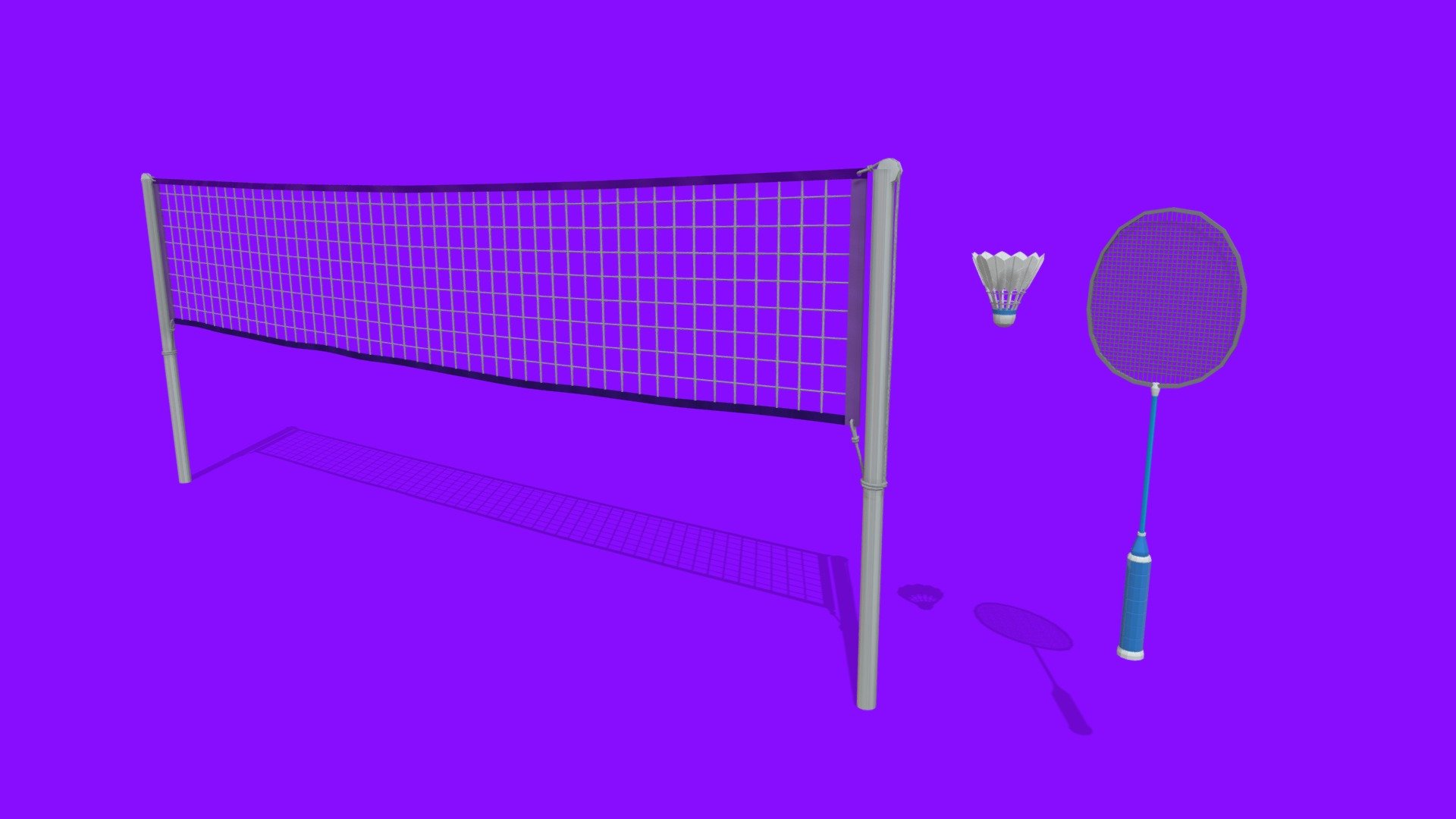 Badminton Set Buy Royalty Free 3D model by ostrich (gohean33