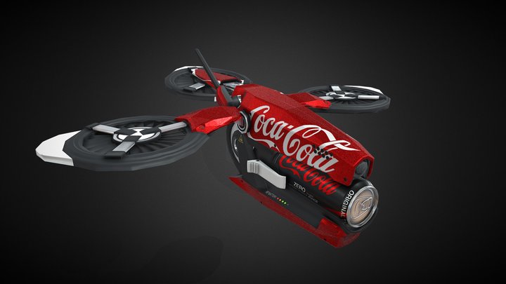 Coca Cola Delivery Drone 3D Model