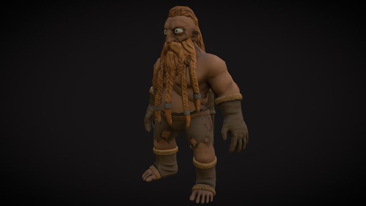 Dwarf Hunter 3D Model