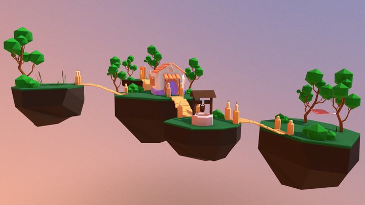 Soaring islands 3D Model
