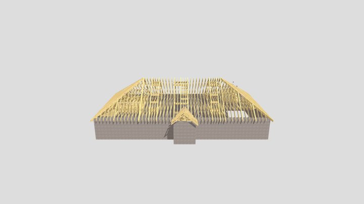 Grennan House_attic_truss_roof 3D Model
