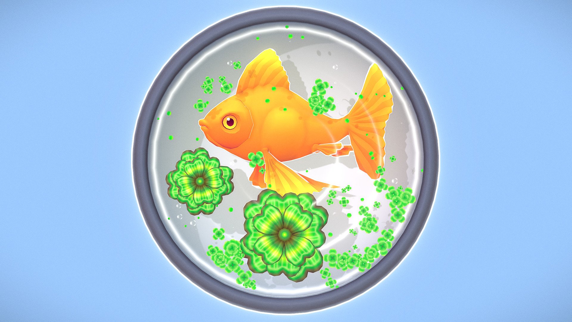 Gradient Goldfish Bowl — Sketchfab embed 3D viewer