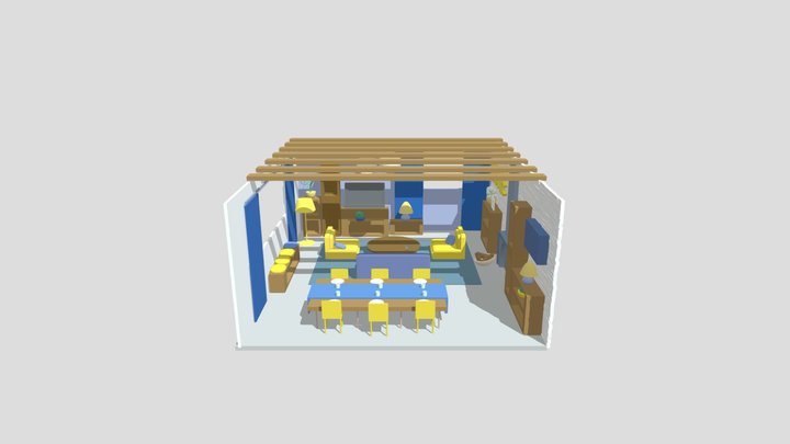 salón colores bien 3D Model