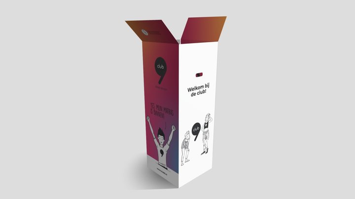 Club 9 - Sleepservice Packaging box 3D Model