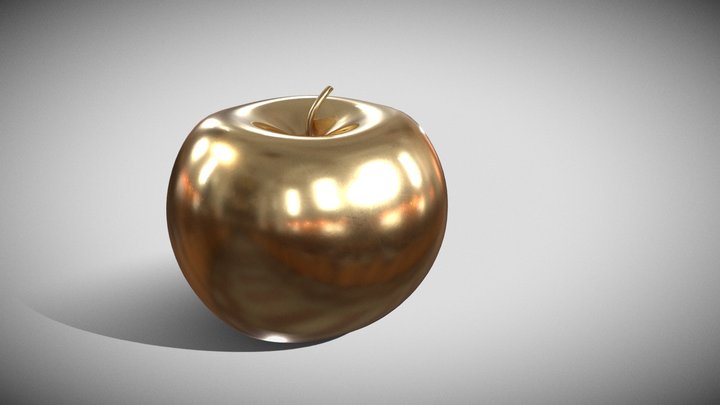 Golden apple 3D Model