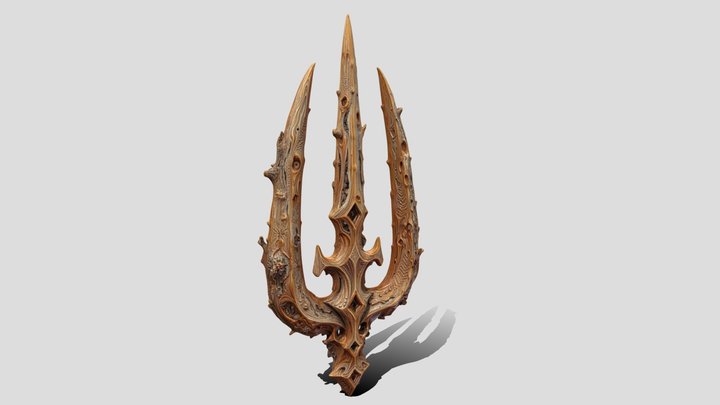 Lord Shiva Trishul Fantasy Weapon 3d Model
