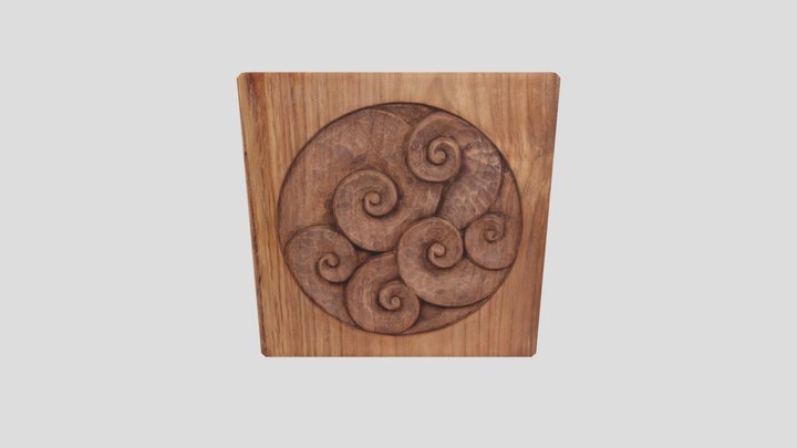 TILE DEKORASI KAYU MOTIF SIPUT-SIPUT 3D Model