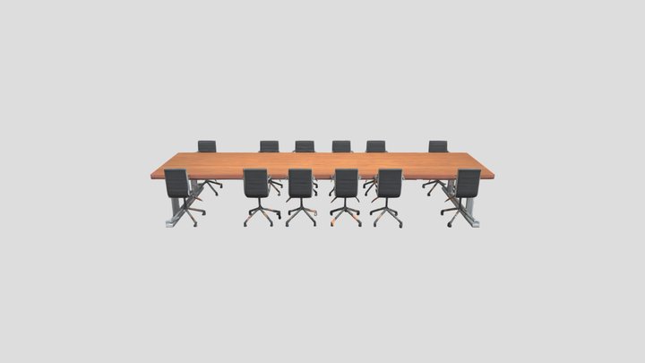 Office Meeting Table 3D Model