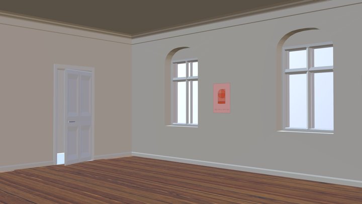 Showcasing Gallery Room 3D Model