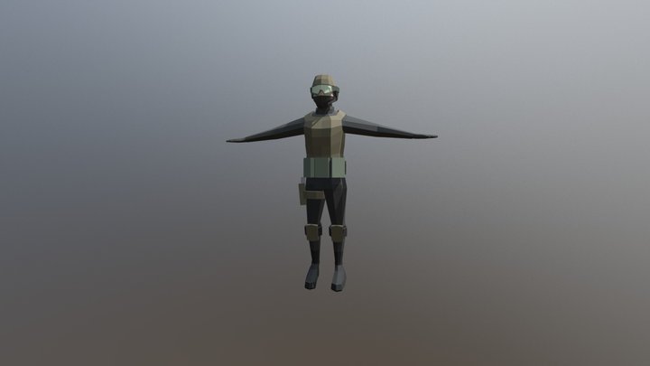 Soldado low poly 3D Model