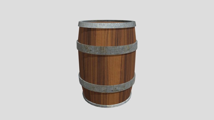 Saloon Barrel 3D Model