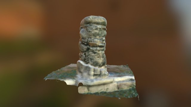 Column at Mayapan 3D Model