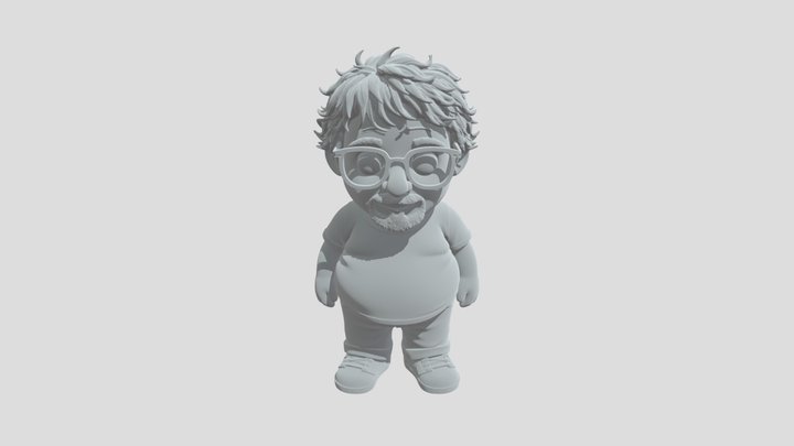 Grandpa with Glasses 3D Model