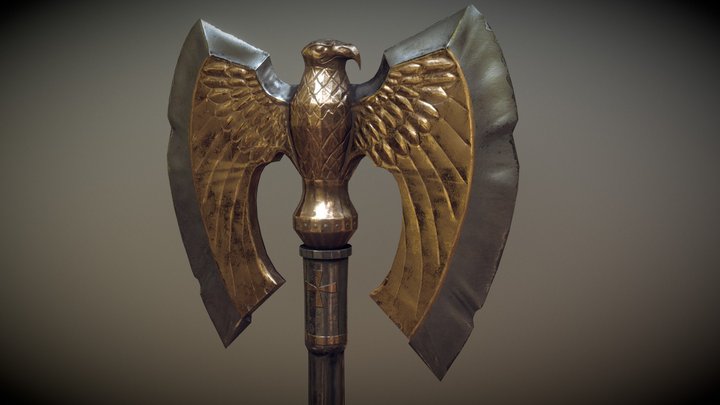 Fantasy Eagle Axe 3D Model