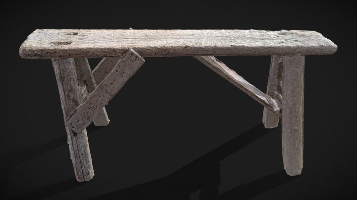 An old stool 3D Model