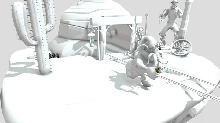 Escaping Ogre - Dioram 3D Model