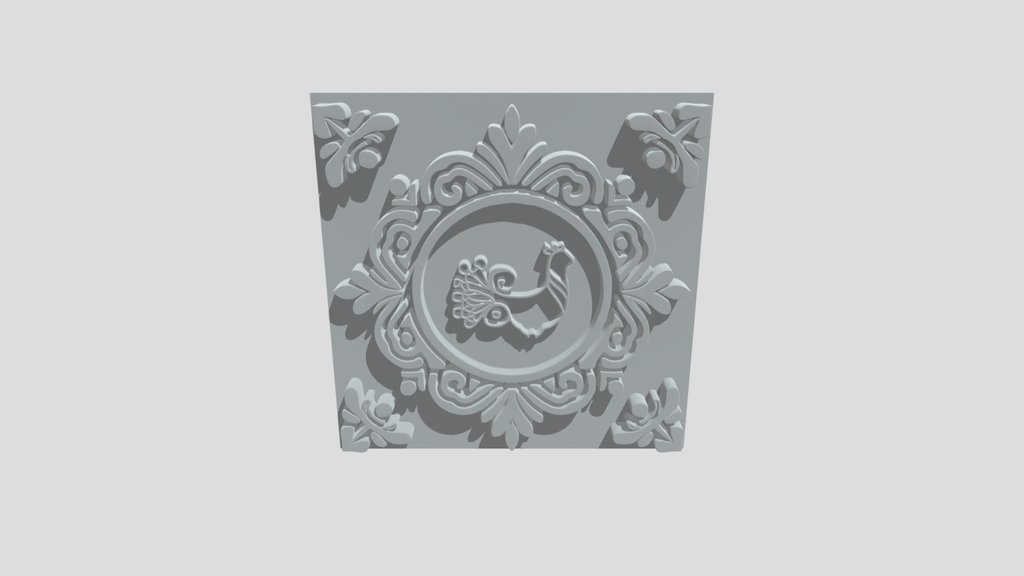 Ornate Rooster Medallion
