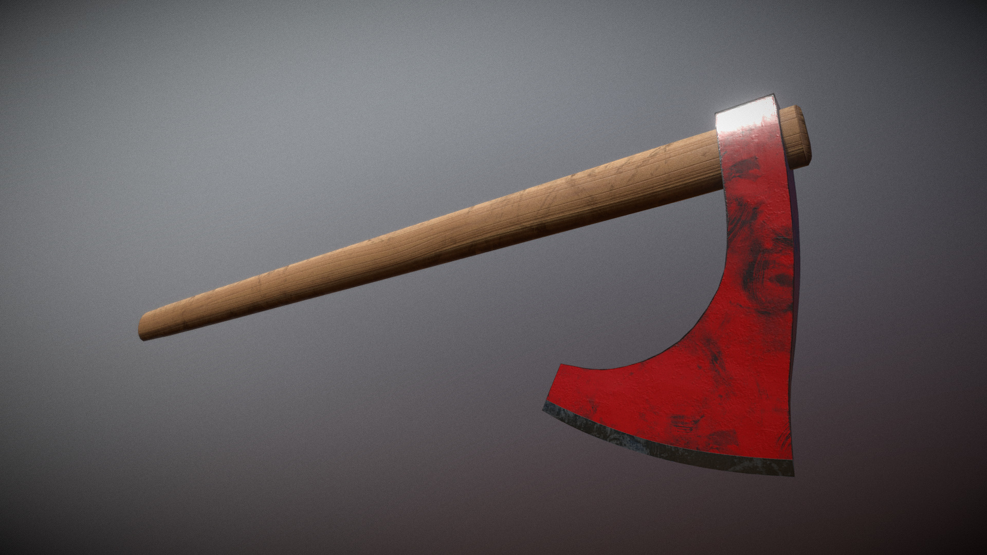 3D model Axe - This is a 3D model of the Axe. The 3D model is about a red and white flag.
