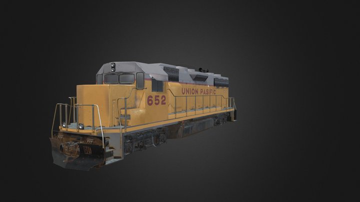 GP-38 Train  Locomotive 3D Model