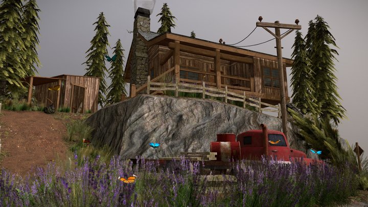 DAE Diorama - Forest Loner 3D Model