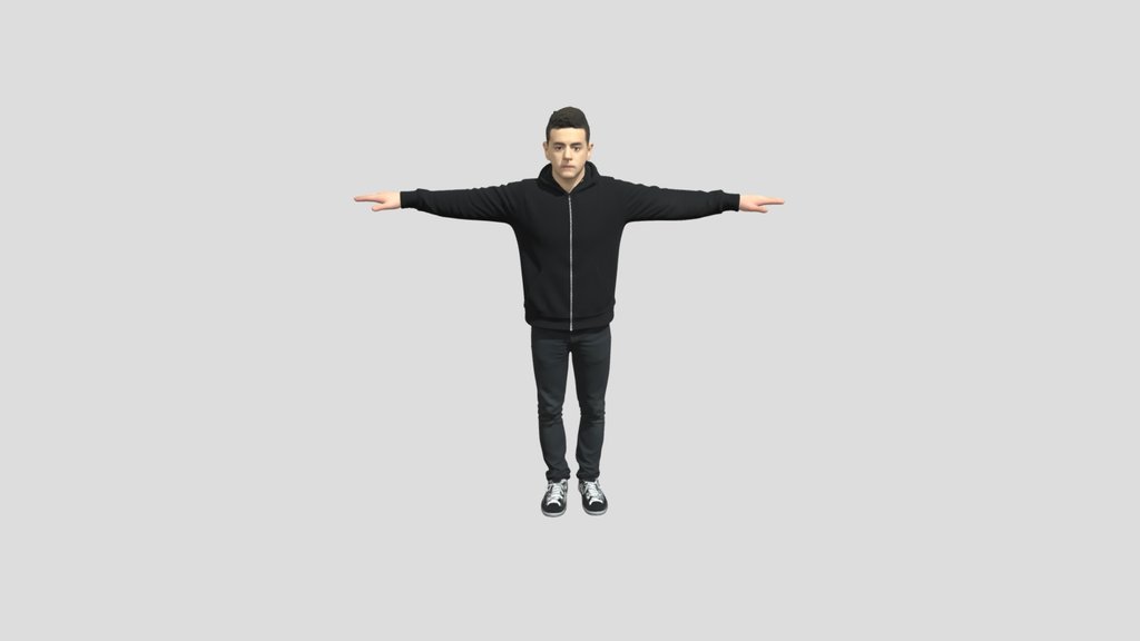 Mr Robot Arms Wide on the Subway Platform