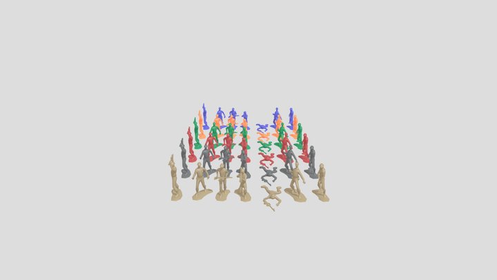 Tiny Armymen Toys 3D Model