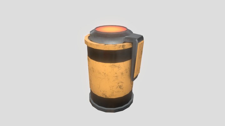 Sci-Fi Standard Issue Incendiary Grenade 3D Model