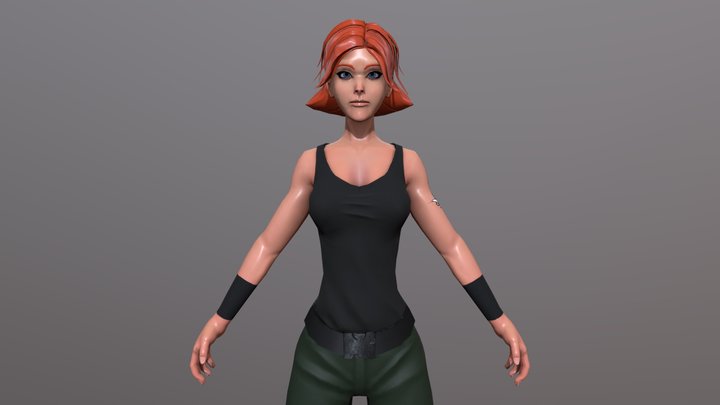 Meryl A pose 3D Model