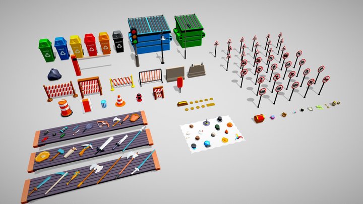 Game Assets Pack - Lowpoly 3D Model