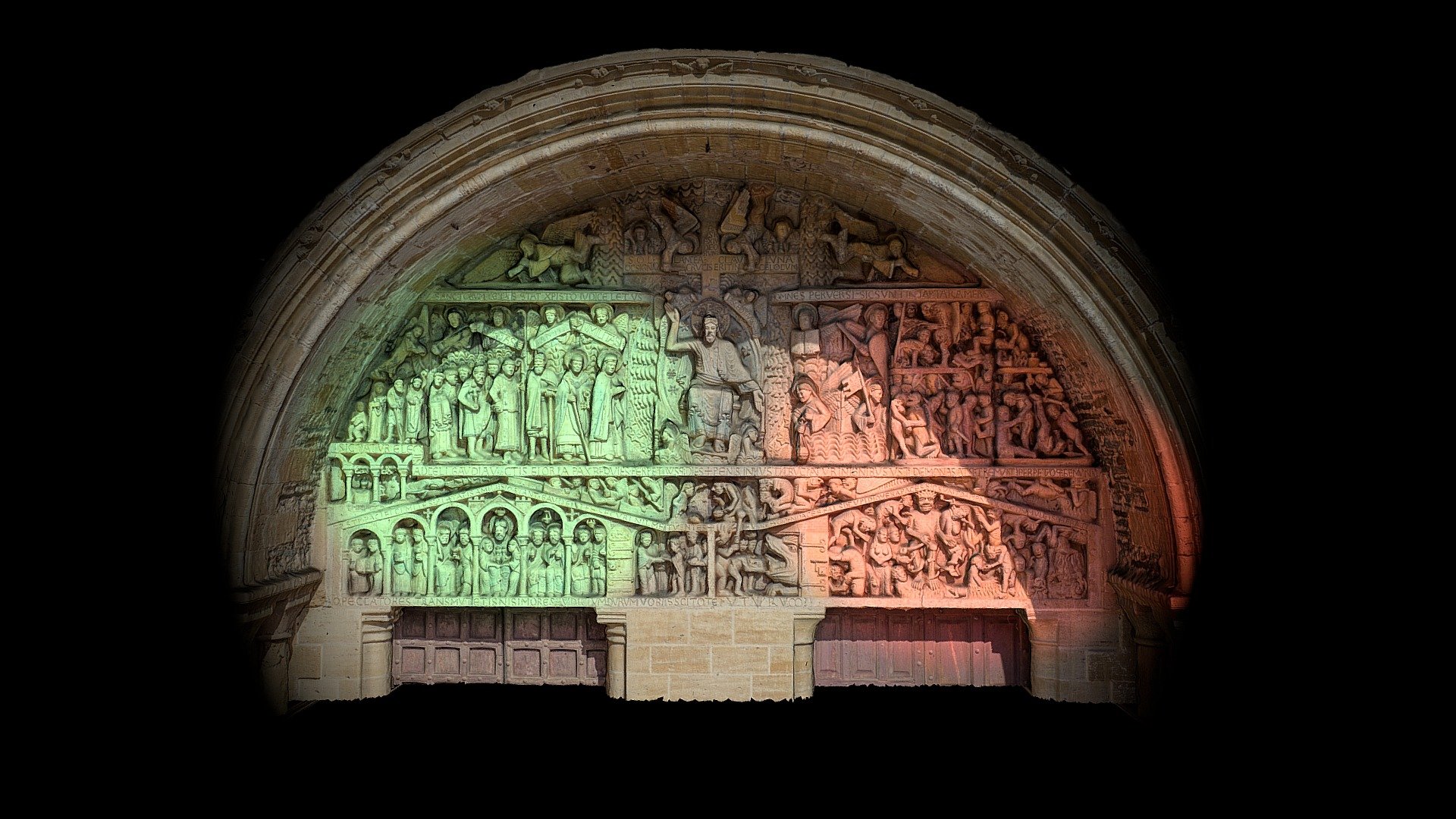 The tympanum of the Last Judgment
