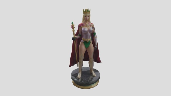 Warrior Queen Statue 3D Model