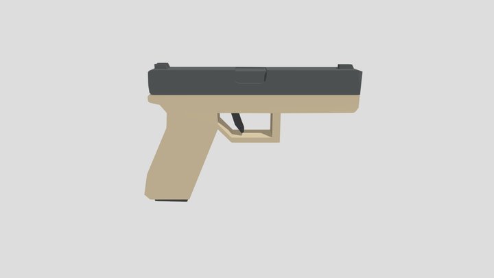 G17 Low Poly Gun 3D Model