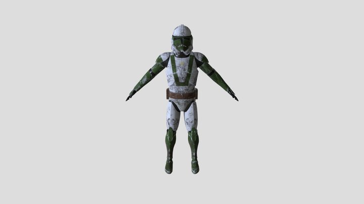 Clone Trooper Animation Model (One) 3D Model