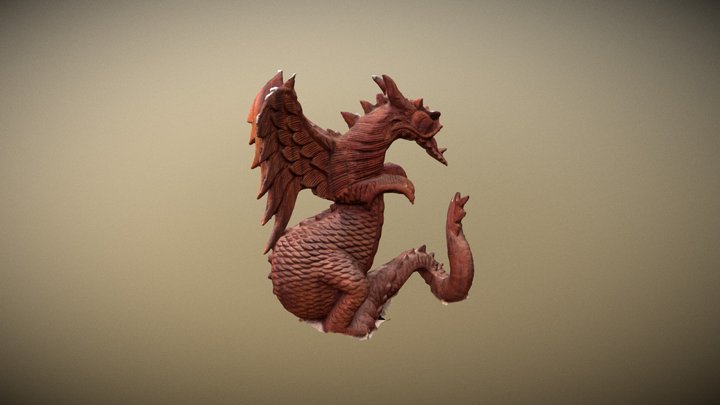 Wooden dragon scan 3D Model