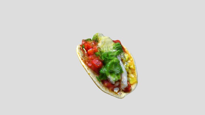 Loaded Fish Taco 3D Model