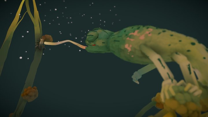 Quill - Owl Lizard-3d 3D Model