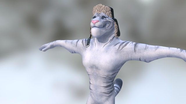 Zootopiaish Syberian Tiger 3D Model