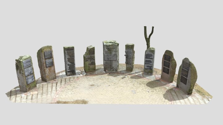 Gedenksteine ehemaliger jüdischen Friedhof 3D Model