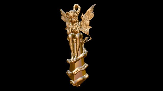 Sleeping Fairy Pendant 3D Model